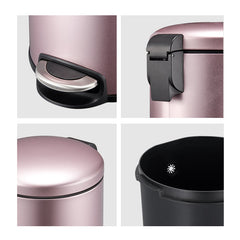 Maggey Brushed White Step Bin by EKO