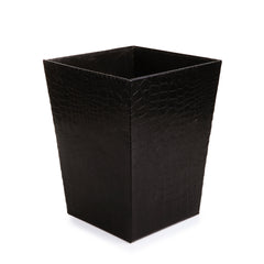 Leather Basket with Tissue Box