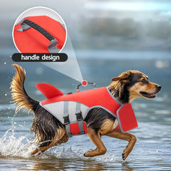 Shark Fin Dog Life Jacket –Adjustable Pet Swimming Safety Vest