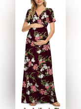 Xpenyo Maternity Maxi Dress Women Casual Wrap Long Baby Shower Pregnancy Dresses