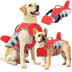 Shark Fin Dog Life Jacket –Adjustable Pet Swimming Safety Vest