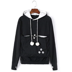 Fashion long sleeve casual hooded pet holder carrier big pocket blxcknorway™