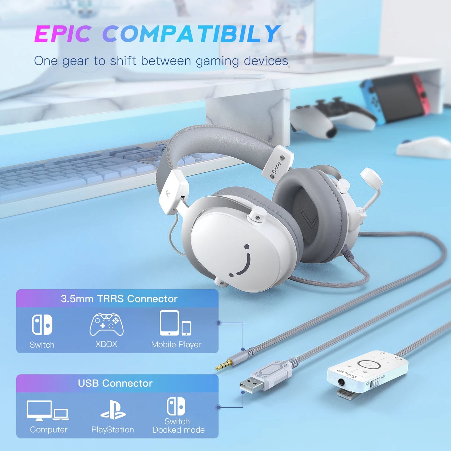 USB Gaming Headset with Microphone