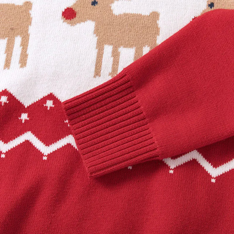 Warm Cartoon Christmas Sweaters for Kids