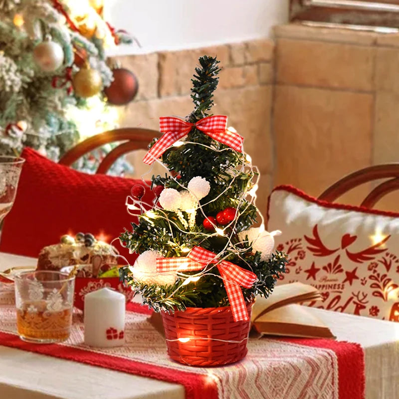 Mini LED Christmas Tree Table Ornament Decor