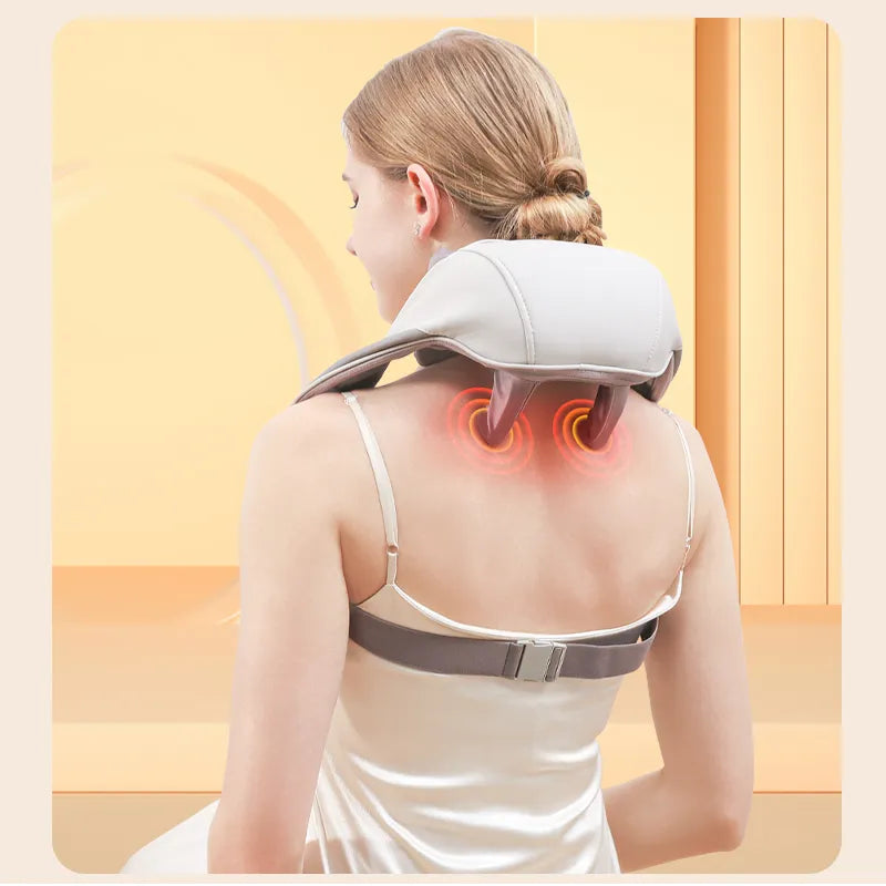 Wireless Heat Neck Massager Pillow