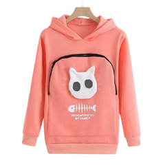 Fluffsy cat & dog pouch hoodie