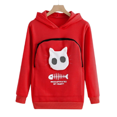 Fluffsy cat & dog pouch hoodie
