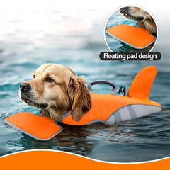Shark Fin Dog Life Jacket –Adjustable Pet Swimming Safety Vest