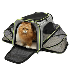 Portable Breathable Foldable  Pet Dog Carrier Safety Zipper