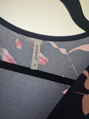 Xpenyo Navy Floral Wrap Maxi Dress Size XL