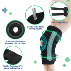 Dog Hock Joint Support Wrap – Breathable Injury-Recovery Knee Brace