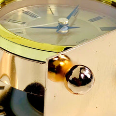 Golden Rose Design Table Clock