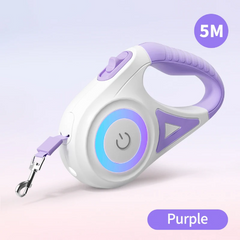 5M Automatic Retractable Dog Leash LED Light