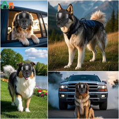 Pro Dog Goggles – Full-Face Tactical Sunglasses for Large Breeds Anti-UV and Windproof